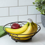 Load image into Gallery viewer, Home Basics Scroll Collection Steel Fruit Basket, Bronze $5.00 EACH, CASE PACK OF 12
