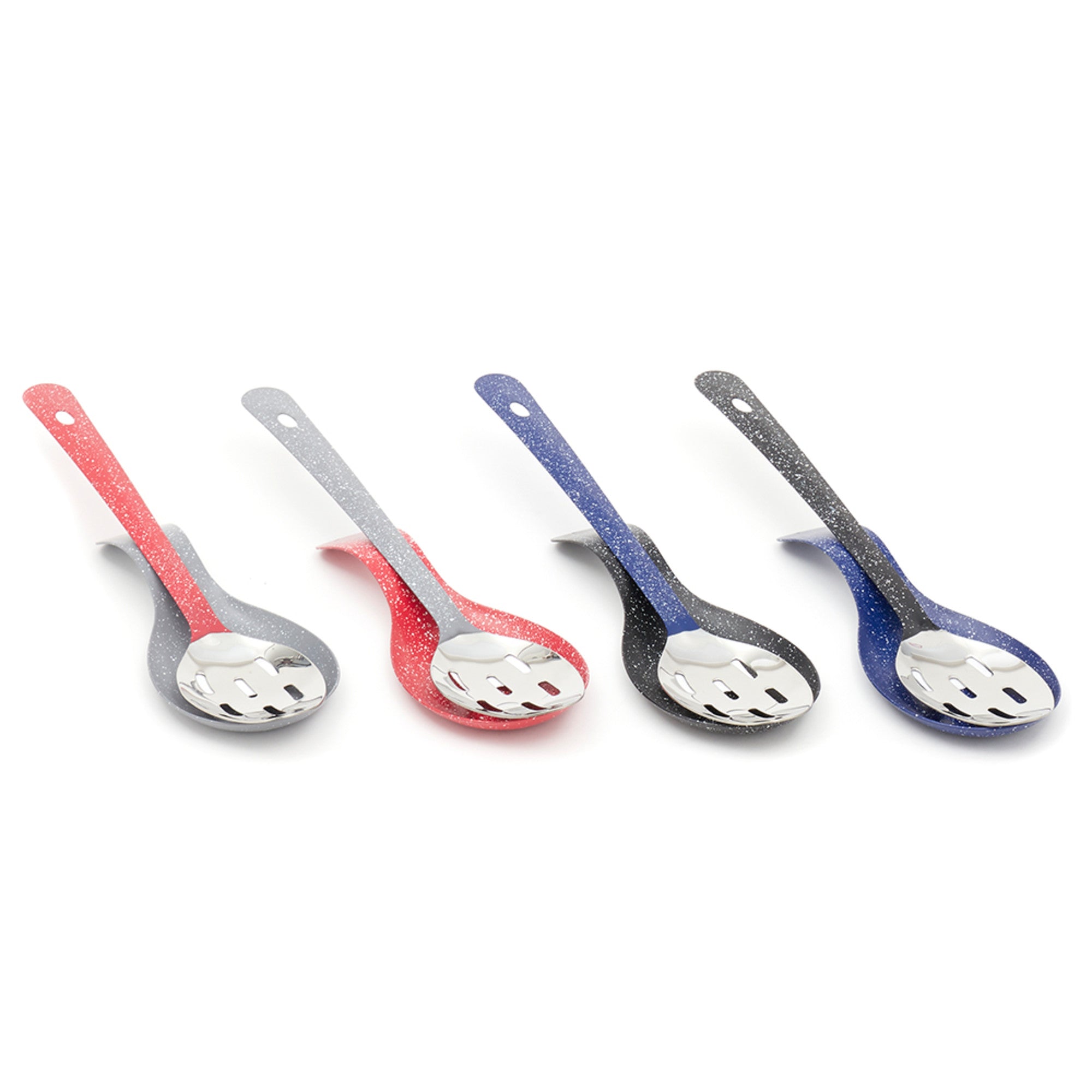 Home Basics Speckled Stainless Steel Slotted Spoon - Assorted Colors