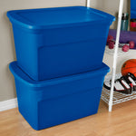 Load image into Gallery viewer, Sterilite 30 Gallon Tote, Blue Morpho $25 EACH, CASE PACK OF 6
