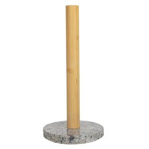 Home Basics Freestanding Bamboo Paper Towel Holder with Granite Base, White $6 EACH, CASE PACK OF 6