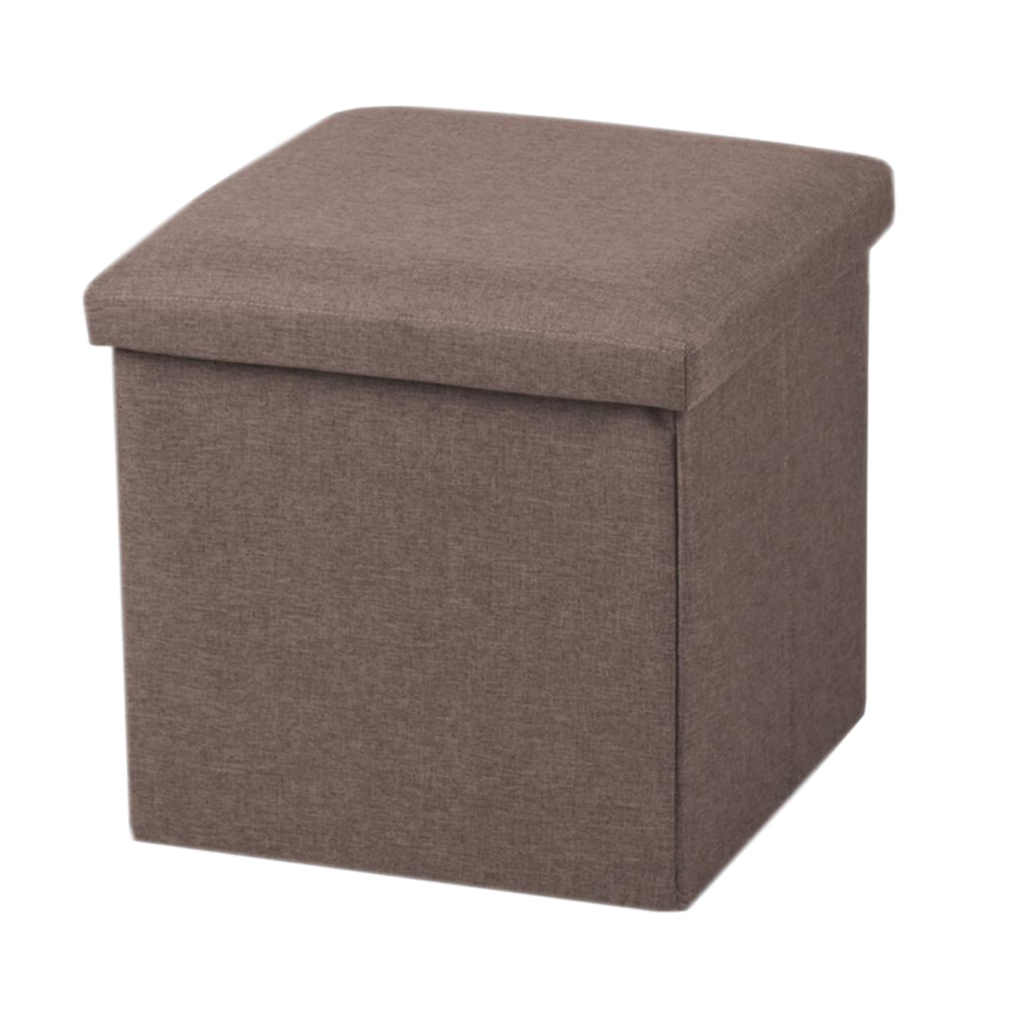 Home Basics Faux Linen Storage Cube, Brown $15.00 EACH, CASE PACK OF 6