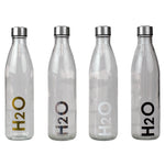 Load image into Gallery viewer, Home Basics H2O Clear 32oz. Glass Travel Water Bottle - Assorted Colors
