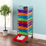 Load image into Gallery viewer, Home Basics 10 Drawer Rolling Cart, Multi-Color $40.00 EACH, CASE PACK OF 2
