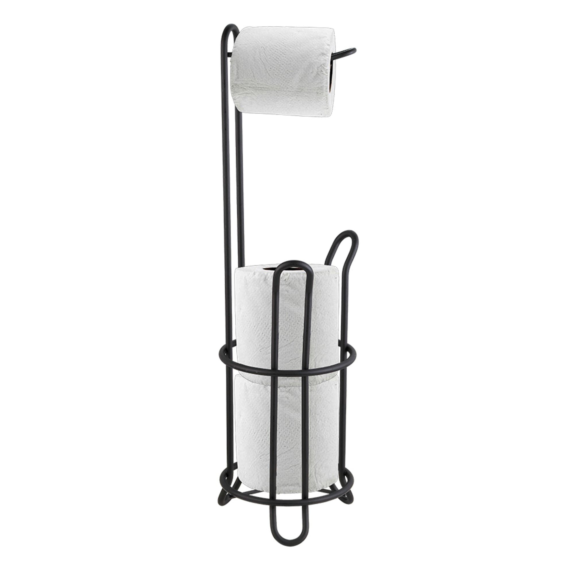 Home Basics Black Metal Heavy Duty Toilet Paper Holder with Dispensing Top $10.00 EACH, CASE PACK OF 6