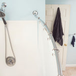 Load image into Gallery viewer, Home Basics Steel Curved Shower Rod, Chrome $15.00 EACH, CASE PACK OF 8
