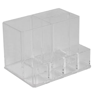 Home Basics Compact Shatter-Resistant Plastic Cosmetic Organizer, Clear $4.00 EACH, CASE PACK OF 12
