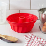 Load image into Gallery viewer, Home Basics Fluted Silicone Baking Pan $5.00 EACH, CASE PACK OF 24
