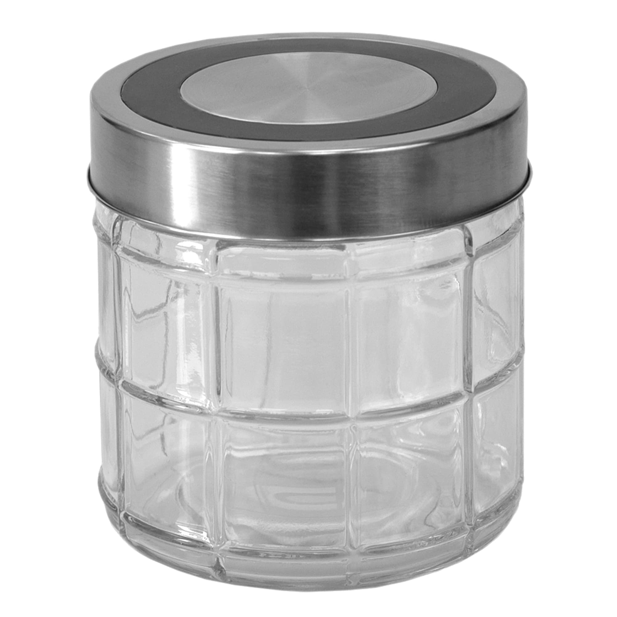 Home Basics Chex Collection 22 oz. Small Glass Canister  $2.00 EACH, CASE PACK OF 12