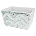 Load image into Gallery viewer, Home Basics Large Sequin Storage Bin, White/Silver $5.00 EACH, CASE PACK OF 12
