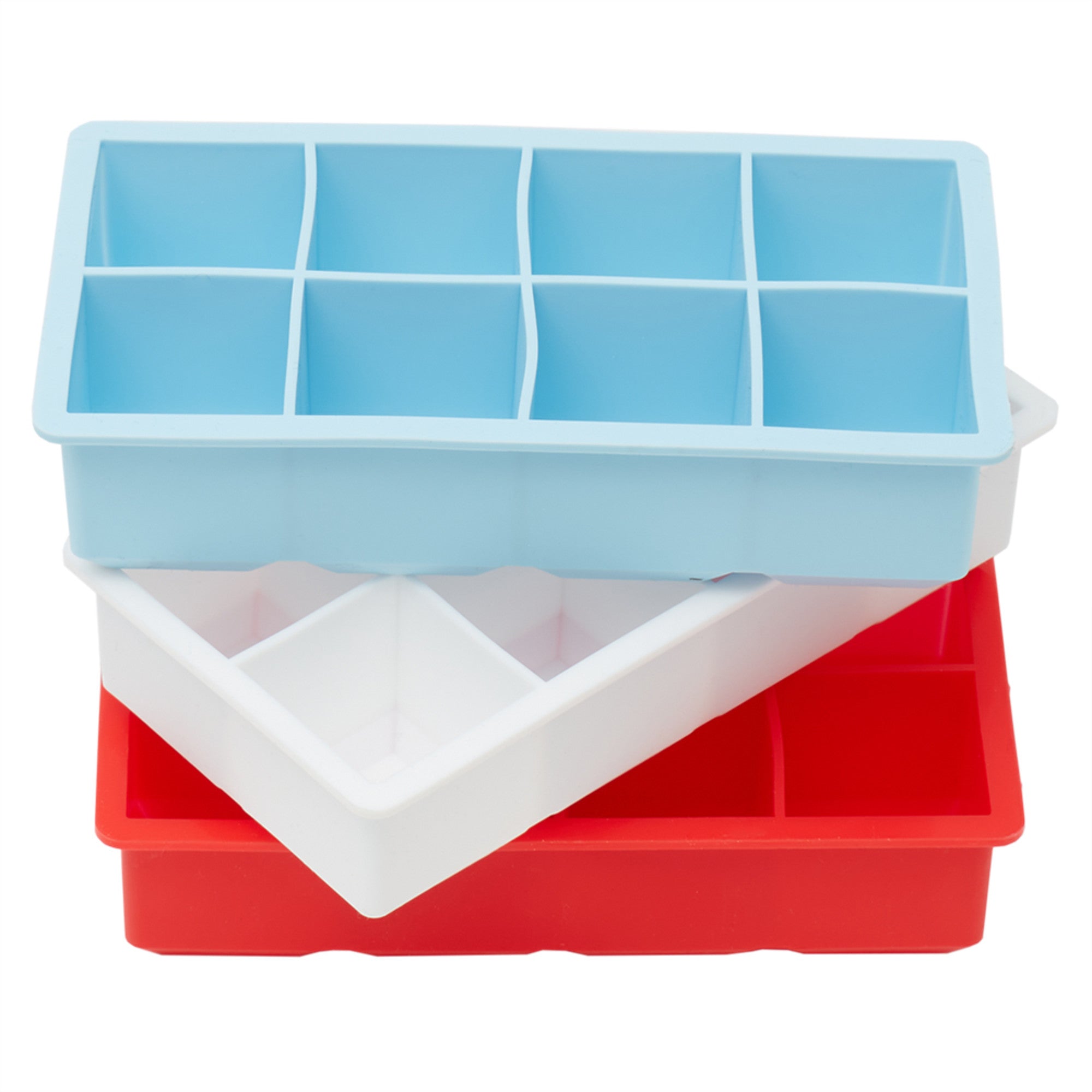 Home Basics Jumbo Silicone Ice Cube Tray - Assorted Colors