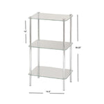 Load image into Gallery viewer, Home Basics 3 Tier Multi Use Rectangle Glass Shelf, Clear $30.00 EACH, CASE PACK OF 3
