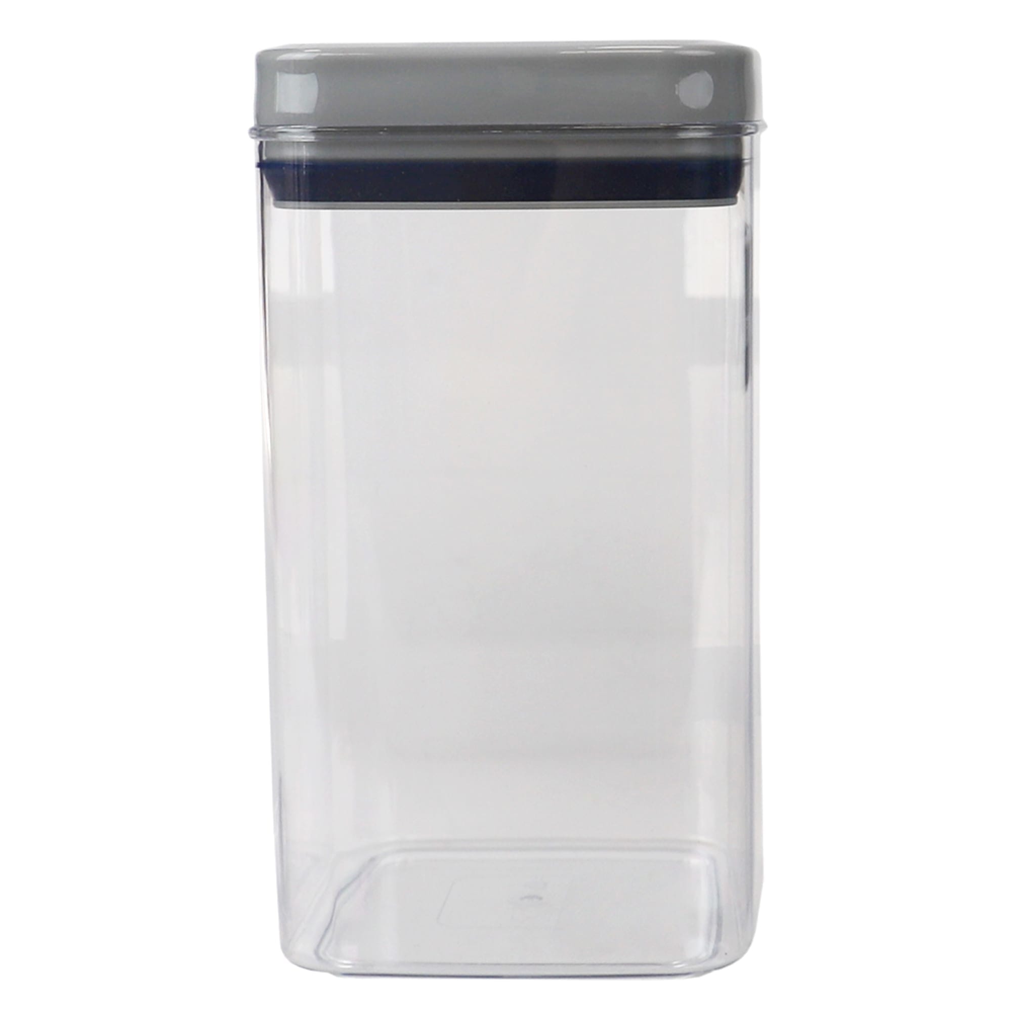 Michael Graves Design Twist ‘N Lock Square 2.3 Liter Clear Plastic Canister, Indigo $8.00 EACH, CASE PACK OF 6