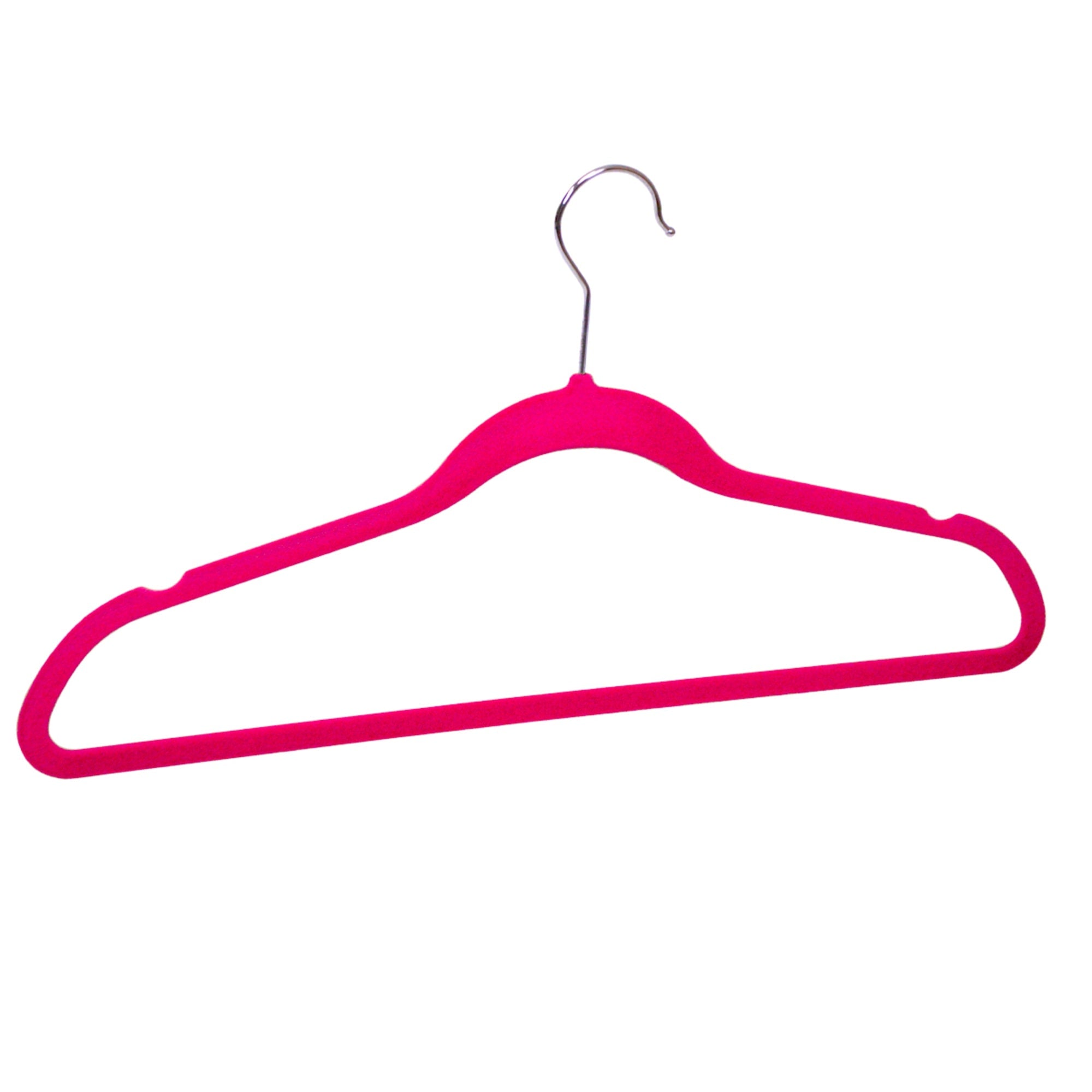Home-it 10 Pack Clothes Hangers with clips PINK Velvet Hangers use