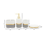 Load image into Gallery viewer, Home Basics Imperial 4 Piece Bath Accessory Set $20.00 EACH, CASE PACK OF 6
