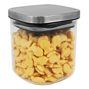 Michael Graves Design Small 27 Ounce Square Borosilicate Glass Canister with Stainless Steel Top $4.00 EACH, CASE PACK OF 12