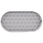 Load image into Gallery viewer, Home Basics Oval Lace Decorative Plastic  Vanity Tray with Rounded Feet, Grey $10.00 EACH, CASE PACK OF 12
