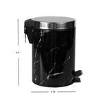 Load image into Gallery viewer, Home Basics Faux Marble 3 Liter Step Waste Bin with Built-in Metal Handle, Black $8.00 EACH, CASE PACK OF 6
