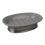 Load image into Gallery viewer, Home Basics Rubberized Plastic Countertop  Pedestal Soap Dish with  Non-Skid Metal Base $3.00 EACH, CASE PACK OF 12
