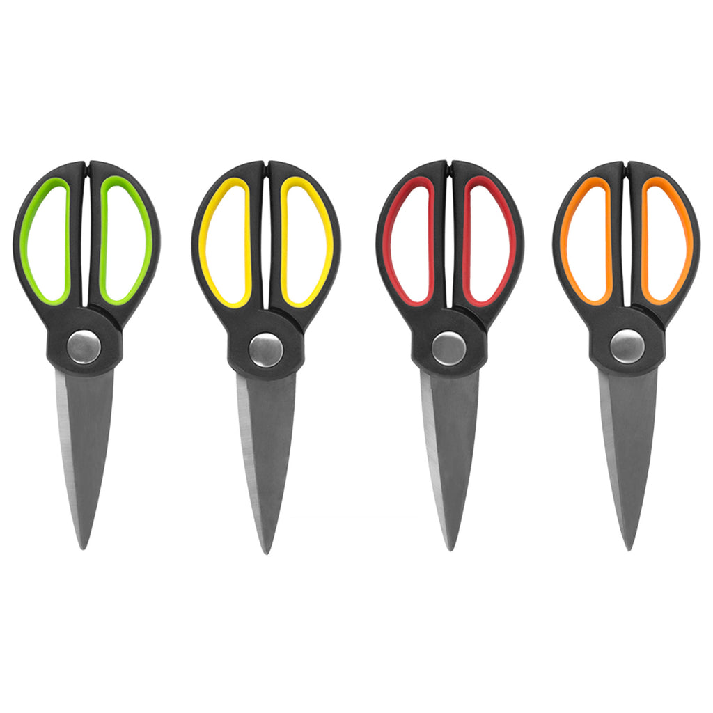 Home Basics Kitchen Shears with Silicone Grip Handles - Assorted Colors