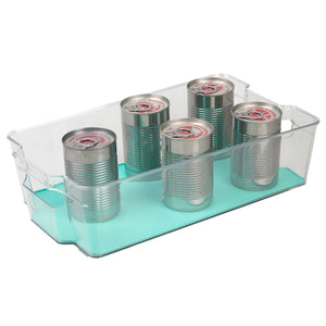 Home Basics 9" x 15" Multi-Purpose Plastic Fridge Bin with Rubber Lining, Turquoise $6 EACH, CASE PACK OF 12