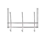 Load image into Gallery viewer, Home Basics Chrome Plated Over the Door 3 Double-Hook Hanging Rack $5.00 EACH, CASE PACK OF 24
