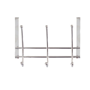 Home Basics Chrome Plated Over the Door 3 Double-Hook Hanging Rack $5.00 EACH, CASE PACK OF 24