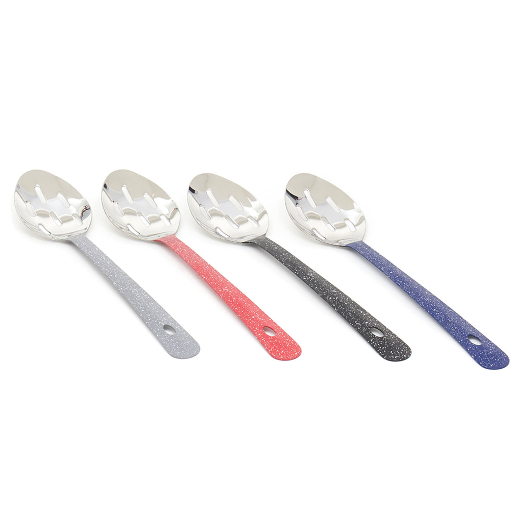 Home Basics Speckled Stainless Steel Slotted Spoon - Assorted Colors