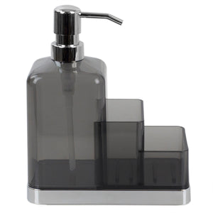 Home Basics Plastic Soap Dispenser Organizer, Grey $10 EACH, CASE PACK OF 12