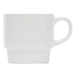 Load image into Gallery viewer, Home Basics Embossed Double Diamond 4 Piece Stackable Mug Set with Stand $10.00 EACH, CASE PACK OF 6
