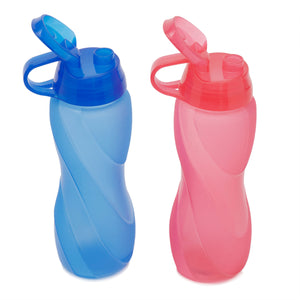 Home Basics 25oz. Curved Water Bottle With Handle - Assorted Colors