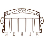 Load image into Gallery viewer, Home Basics Steel Letter Rack With Key Hooks, Bronze $10.00 EACH, CASE PACK OF 12
