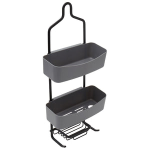 Home Basics 2 Tier Shower Caddy with Plastic Shelves, Grey $12.00 EACH, CASE PACK OF 6
