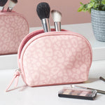 Load image into Gallery viewer, Home Basics Leopard Zippered Cosmetic Accessory Pouch, Pink $5.00 EACH, CASE PACK OF 12
