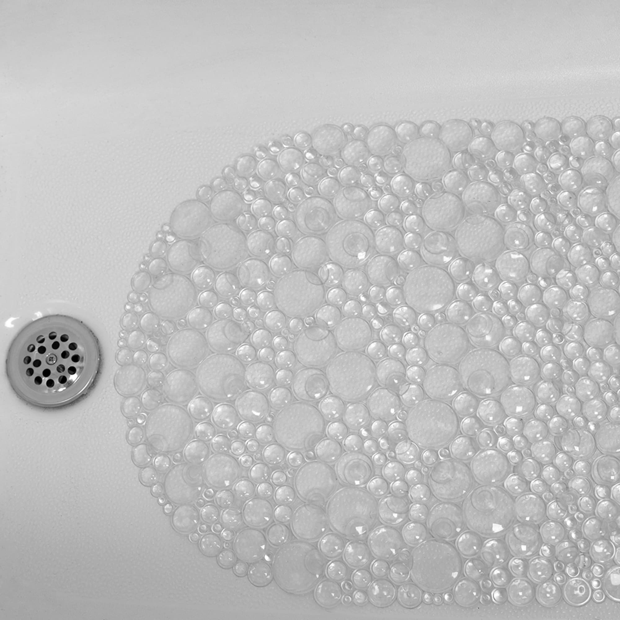 Home Basics Double Bubble Bath Mat, Clear $4.00 EACH, CASE PACK OF 12