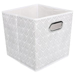 Load image into Gallery viewer, Home Basics Ikat Collapsible Non-Woven Storage Bin with Grommet Handle, Grey $5.00 EACH, CASE PACK OF 12
