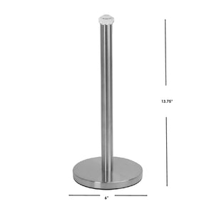 Home Basics Free Standing Stainless Steel Paper Towel Holder with