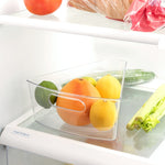 Load image into Gallery viewer, Home Basics Heavy Duty Plastic Lazy Susan Storage Organizing Bin with Front Cut-Out Handle, Clear $4.00 EACH, CASE PACK OF 12
