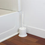 Load image into Gallery viewer, Home Basics Plastic Toilet Brush with Compact Holder, White $4.00 EACH, CASE PACK OF 1
