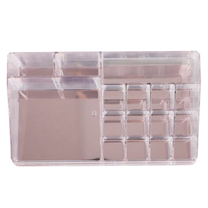 Home Basics Large 16 Compartment Cosmetic Organizer with Rose Bottom $6.00 EACH, CASE PACK OF 12