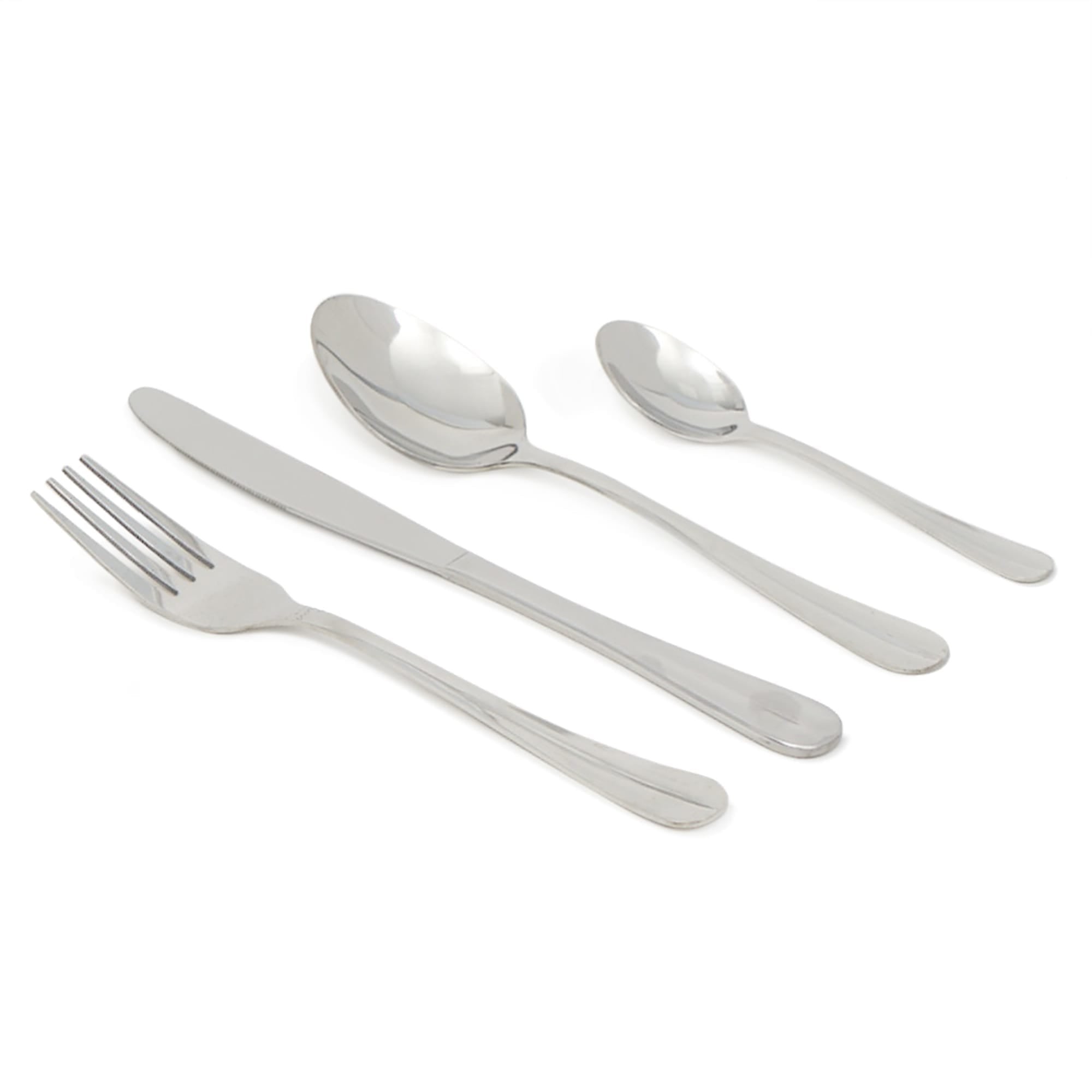 Home Basics Piper 16 Piece Stainless Steel Flatware Set, Silver $8.00 EACH, CASE PACK OF 12