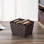 Load image into Gallery viewer, Home Basics Polyester Woven Strap Open Bin, Brown $5.00 EACH, CASE PACK OF 6

