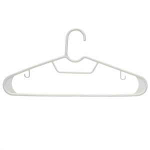 Home Basics 6 Piece Plastic Hangers, White $2.00 EACH, CASE PACK OF 30