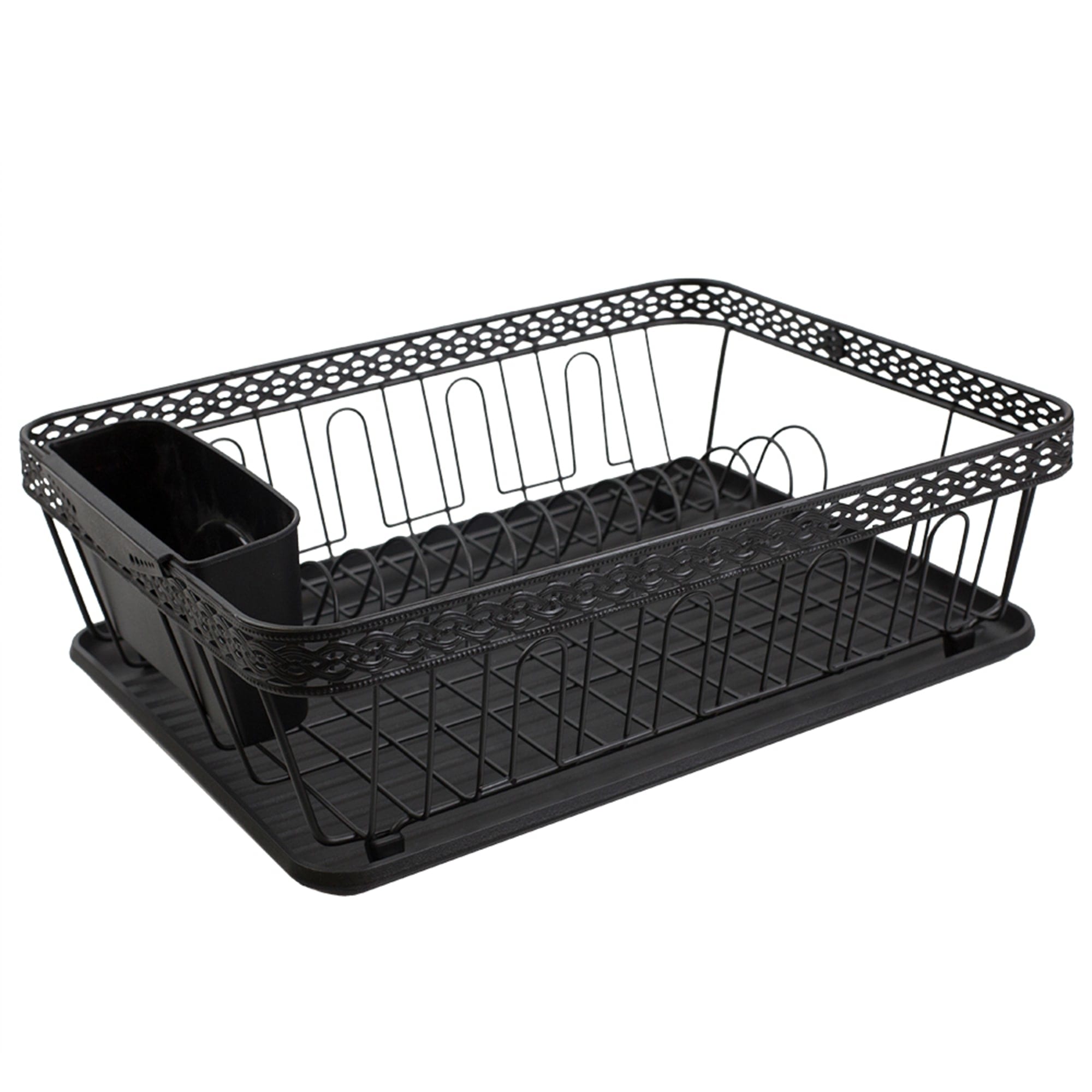 Home Basics 3 Piece Decorative Wire Dish Rack, Black $15.00 EACH, CASE PACK OF 6