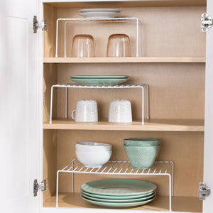 Home Basics 3 Piece Vinyl Coated Steel Cabinet Organizer, White $8.00 EACH, CASE PACK OF 6