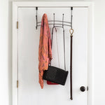 Load image into Gallery viewer, Home Basics Shelby 5 Hook Over the Door Hanging Rack, Black $5.00 EACH, CASE PACK OF 12
