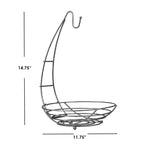 Load image into Gallery viewer, Home Basics Simplicity Open Steel Wire Fruit Bowl with Detachable Banana Hanger $10.00 EACH, CASE PACK OF 6
