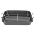 Load image into Gallery viewer, Home Basics Roast Pan with Grill Rack, Grey $10.00 EACH, CASE PACK OF 6
