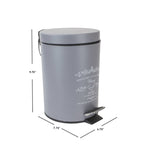 Load image into Gallery viewer, Home Basics Paris 3 Liter Waste Bin, Grey $8.00 EACH, CASE PACK OF 6
