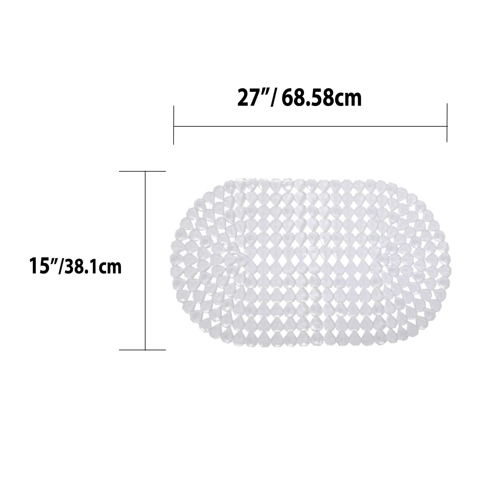 Home Basics Diamond Plastic Bath Mat, Clear $4.00 EACH, CASE PACK OF 12