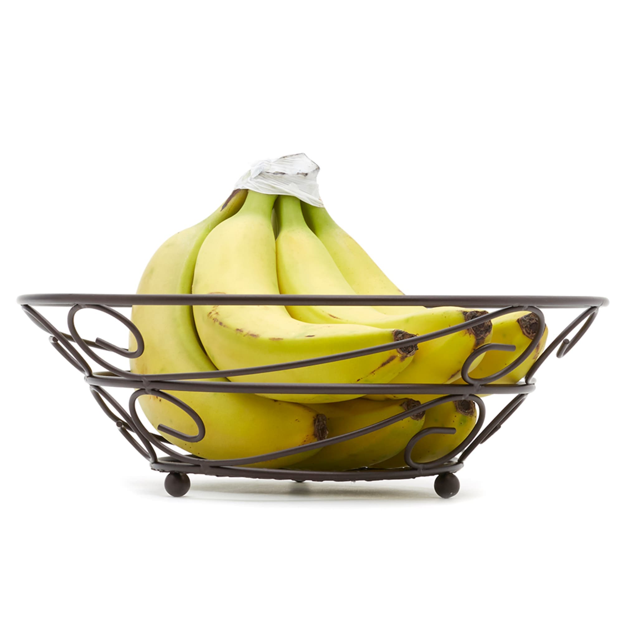 Home Basics Scroll Collection Steel Fruit Basket, Bronze $5.00 EACH, CASE PACK OF 12